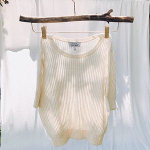 & Other stories white knit shirt short sleeves